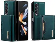 UDBKKDX 2 in 1 Detachable Wallet & Phone Case for Samsung Galaxy Z Fold 6, Magnetic adsorption Matte Leather with Viewing Stand Camera Lens Protection Shockproof Card Holders Cover case