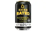 Hard Rated, Original Lemon Flavour, Refreshing Drink, 6% ABV, 375mL (Case of 24 Cans)