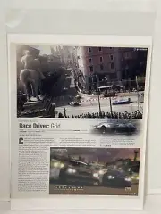 Race Driver: Grid Video Game Preview Magazine Article Print Ad Wall Art