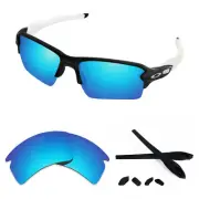 EYAR Replacement Lenses&Black Rubber for-Oakley Flak 2.0 XL OO9188-Options