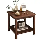 Black Walnut Side Table - Solid Wood Legs and Thickened Panel