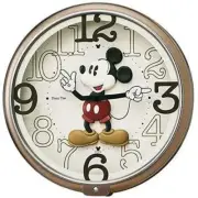 SEIKO Clock Wall Clock Melody Mickey & Friends Disney Time Brown FW576B New