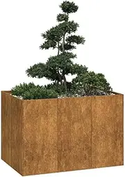 Raised Garden Bed, Elevated Planter Box Plant Container Rusty 120x80x80 cm Weathering Steel