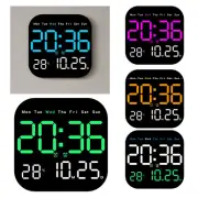 Large Screen Digital LED Wall Clock Desk Time Temperature Date Display Clock