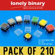 LONELY BINARY Tactile Push Button Switch Tact Cap for Arduino Raspberry PI ESP32