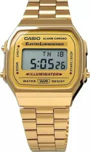 Casio Vintage A168WG-9WDF A168 Men Women Gold Band Digital Watch 37.5mm