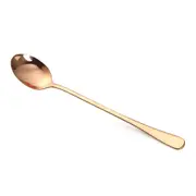 5Pc Stainless Steel Stirring Spoon With Long Handle Rose Gold Ice Spoon Tea Home Kitchen Tableware Spoons