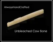AlwaysHandCrafted UNBLEACHED BONE SADDLE for 6 String Guitar - UNIVERSAL FIT