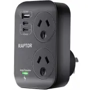 Jackson Raptor 2 Outlet Surge Protector with USB-A/C