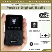 NEW Richter Pocket Portable Digital Radio RR10 FM Tuner DAB+ Rechargeable Batt