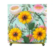 Napkin Holder For Table Sunflower Farmhouse Napkin Holder Cocktail Napkin Hol...