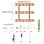 120W LED Grow Light Strips 3 Bars Full Spectrum Hanging Growing Lamps For 5