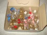 16 Vintage Genie bottle bubble Necklace blowing toys boxed 1970s Rare