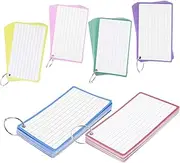 DIYEAH 6 Flash Cards Lined Index Cards for Note Taking Study Office Use Practical Horizontal Notepads for Daily Recording