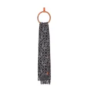 Anagram scarf in alpaca and wool One size black/gray