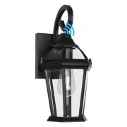 Dusk to Dawn Outdoor Wall Lantern, Exterior Light Fixture Mount With Glass Sh...