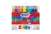 20pc Texta The Original Jmbo Zoom Kids Non Toxic Twist Colouring Crayons Wallet