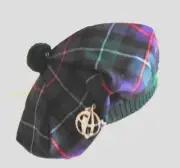 CAMPBELL SCOTTISH TAMMY WITH A CELTIC KNOT BROOCH/PIN