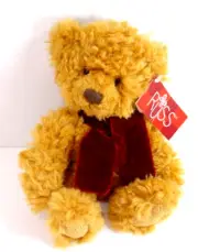 Russ Timber Teddy Bear Plush Red Scarf 9" NWT