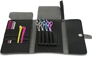 Leather Comb and Scissors Holder Shear Scissor Case for Hair Stylist Hairdressers Hairstylists Barbers Hair Cutting Scissors Shears Storage Pouch