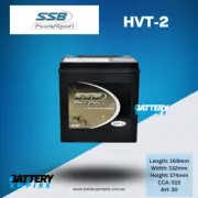 HVT-2 SSB DryCell HVT Motorcycle Battery
