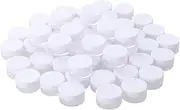 Beatifufu 50 Pcs Mini Cosmetic Pots Portable Round Jars for Travel Size Makeup Sample Containers for Creams and Ointments Ideal for Toiletries and Cosmetic Storage White
