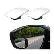 Car Blind Spot Mirror, Fan Wide Angle Frameless HD Glass Convex Automotive