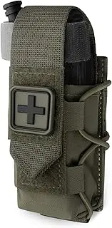 MOLLE Tourniquet Holder, IFAK TQ Holder Tactical Medical TQ Pouch Holster First Aid Kit, Cross Patch/Bungee Cord