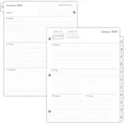 newestor 2025 Weekly Planner Refills for 3-Ring Binder with Monthly Tabs, Two Pages Per Week, 8-1/2" x 11", Folio Size 5 / Monarch