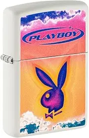 Zippo Playboy Windproof Lighter, White Matte