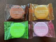 Ulta Bath Fizz 4-Pc Coconut Crm, Pink Sorbet, Sugared Vanilla, Tropical Fruit