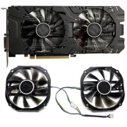 1Pair Graphics Card Cooling Fan Replacement Accessories For YESTON RX480 570 580