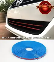 Blue Flexible Rubber Overlay Trim Cover For BMW Mini Upper Lower Grille Air Dam (for: BMW)