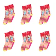 6PK Wicked Sista Cotton Breathable Colourful Sundae Socks One Size 6-10