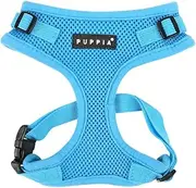 Authentic Puppia RiteFit Harness with Adjustable Neck, Sky Blue, Small