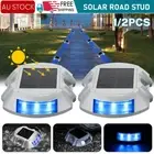 10X Solar LED Pathway Driveway Lights Lamp Dock Step Road Safety Marker Blue AUS