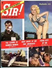 MAG: Sir! Magazine September 1952-JEAN WILLIAMS-CANNIBALISM-MARTIANS FN