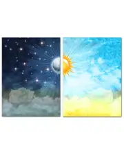 Ready2HangArt Night & Day Wrapped Canvas Wall Art by Tristan Scott