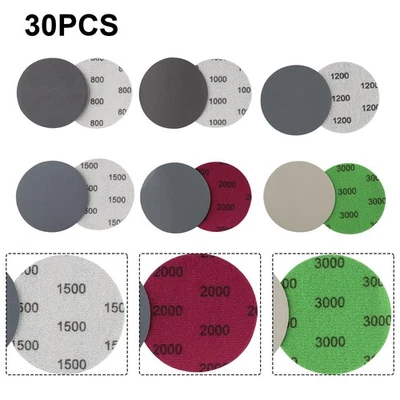 Furniture Sandpaper Hook&loop Polishing Sanding Wet/Dry 3 Inch 30pcs/set