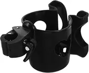 PACKOVE Motorcycle Cup Holder with Phone Holder for Wheelchairs Strollers Bikes Scooters Durable Stable Design Black