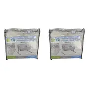 2PK Playette Bedside Quilted Fitted Sheet Padded Co-Sleeper Kids/Children White