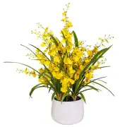 Glamorous Fusion Dancing Lady Orchid Artificial Faux Plant Decorative 76cm In Pot