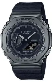 Casio - GM-2100BB-1AER, G-Shock stainless steel BLACK digital quartz Watch