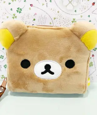 【震撼精品百貨】Rilakkuma San-X 拉拉熊懶懶熊 拉拉熊短夾-絨毛#67244 震撼日式精品百貨