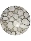Natural White Agate Dining Side Table Top Handmade Art Restaurant Decorative Art