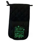 Let The Shenanigans Begin Irish St Patricks Day Ireland Glove Double Oven Gloves