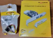 Delock PCI Express Card 2 x external USB 3.0 + Sata 15 Pin Female 4 Pin 60115