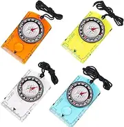 4pcs Compasses, Compass Navigation, Orienteering Compass, Kids Compass, Ruler With Magnifying Glass And Adjustable Tilt Angle, Used For Hiking, Exploring Map Reading, Navigation, And Survival