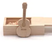 32GB Wood USB 3.0 Flash Drive Maple Wood Guitar- 32GB Wooden USB Stick Gift