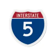 Interstate 5 (U.S. Highways) Die-Cut Magnet